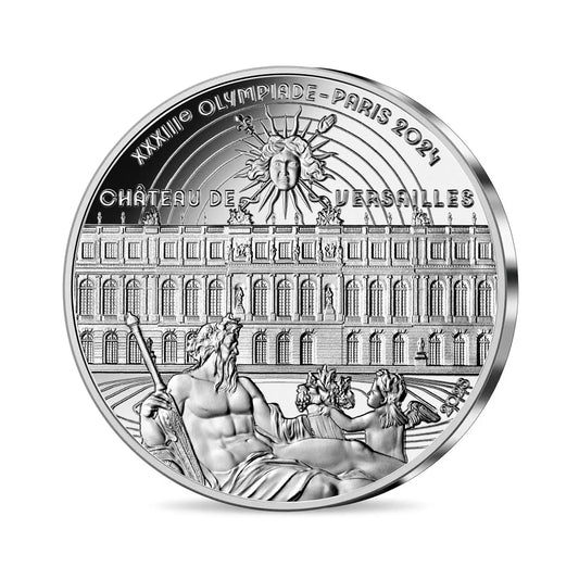 Château de Versailles - 10€ Argent - Jeux Olympiques - BE